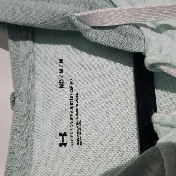 Under Armour Mint Green Zip-Up Hoodie 2 tone colors size medium - Picture 3 of 10